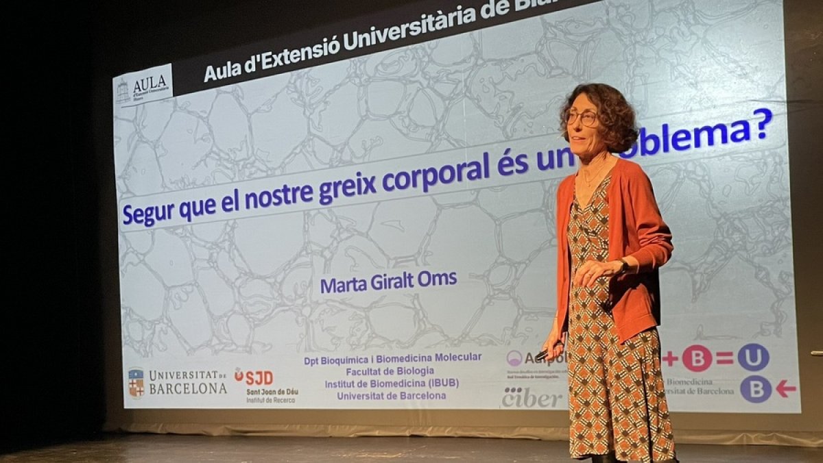 La Doctora Marta Giralt Oms desfà molts mites al voltant del consum de greixos a la segona conferència del cicle de l'Aula d'Extensió Universitària de Blanes